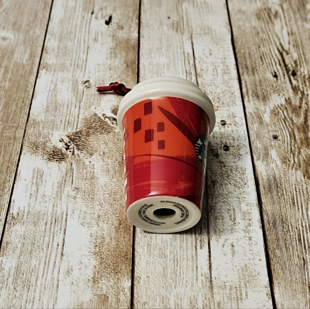 Starbucks Porcelain Red Cup Ornament